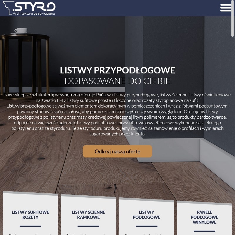 Listwy podłogowe plastikowe