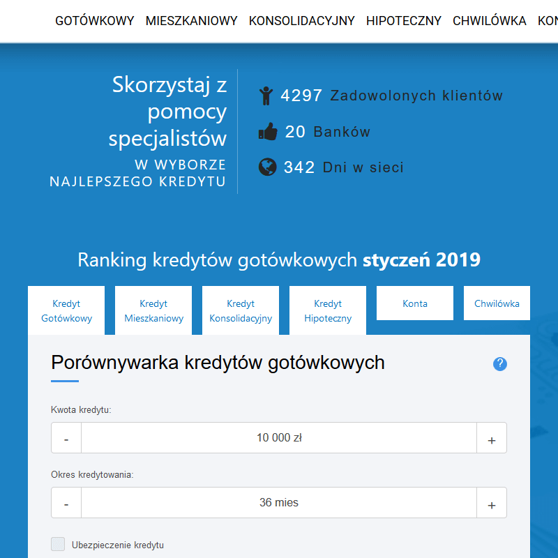 Szybka porównywarka kredytów