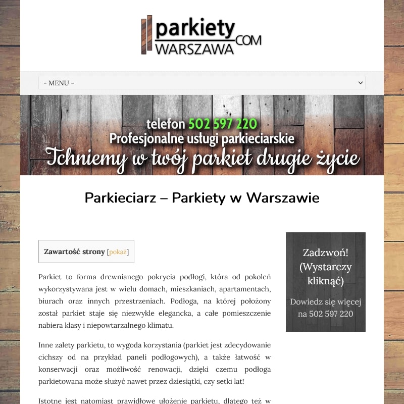 Warszawa - parkiet drewniany