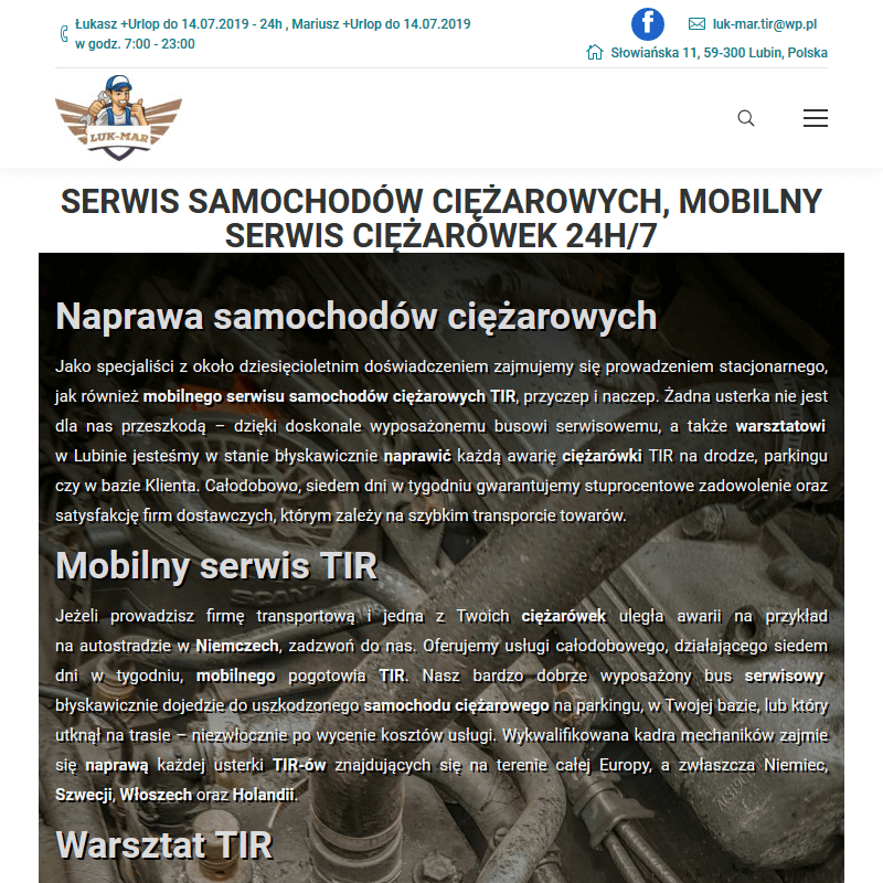 Serwis tir włochy w Lubinie